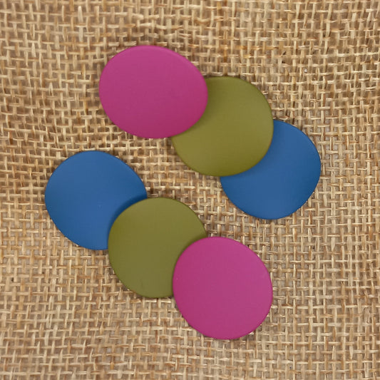 Multi coloured Polymer clay earrings