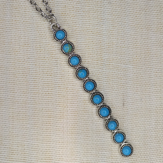 Blue boho necklace