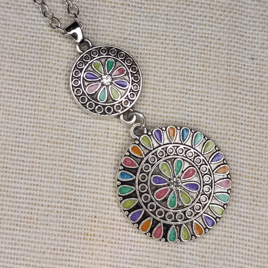 Colourful circles necklace