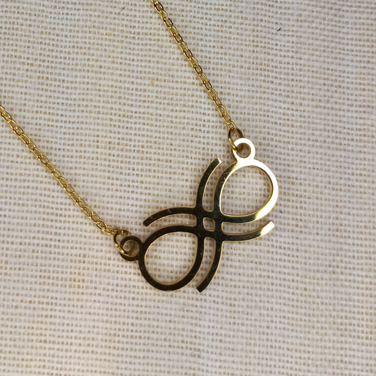 Infinity gold plated necklace